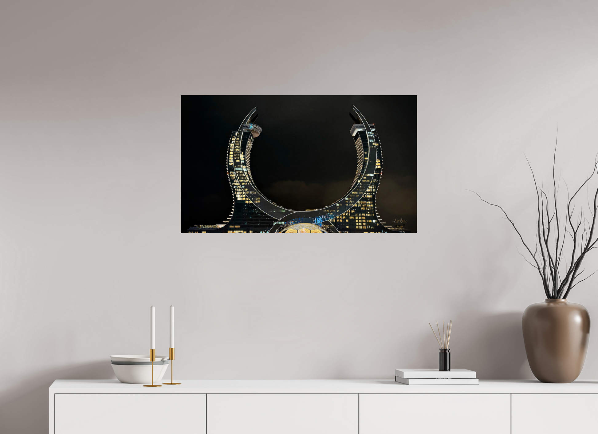 34.3 x 20″, Photo Print Under Acrylic Glass Raffles Hotel