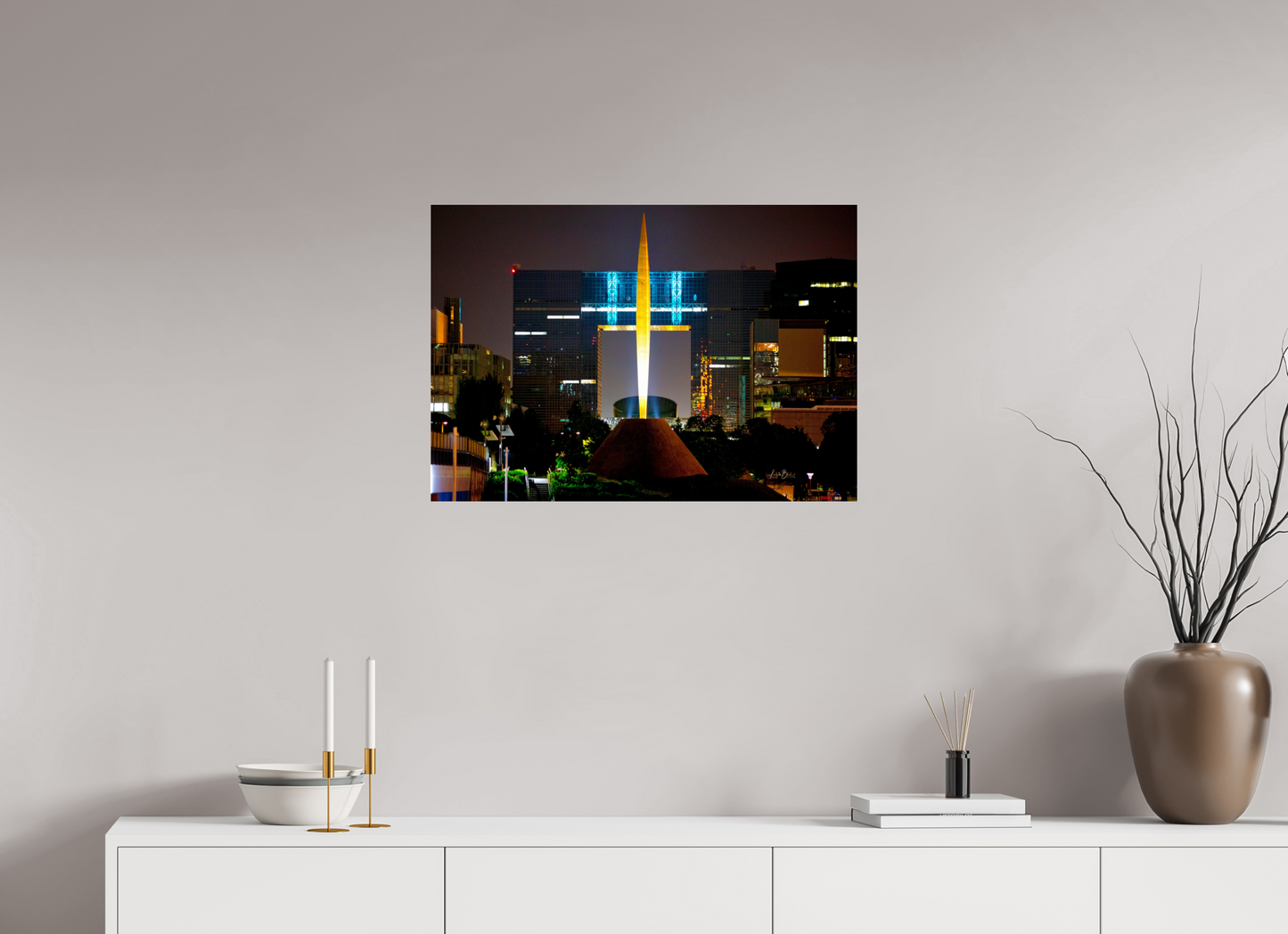 28.7 x 20″, Photo Print Under Acrylic Glass Flame of Freedom