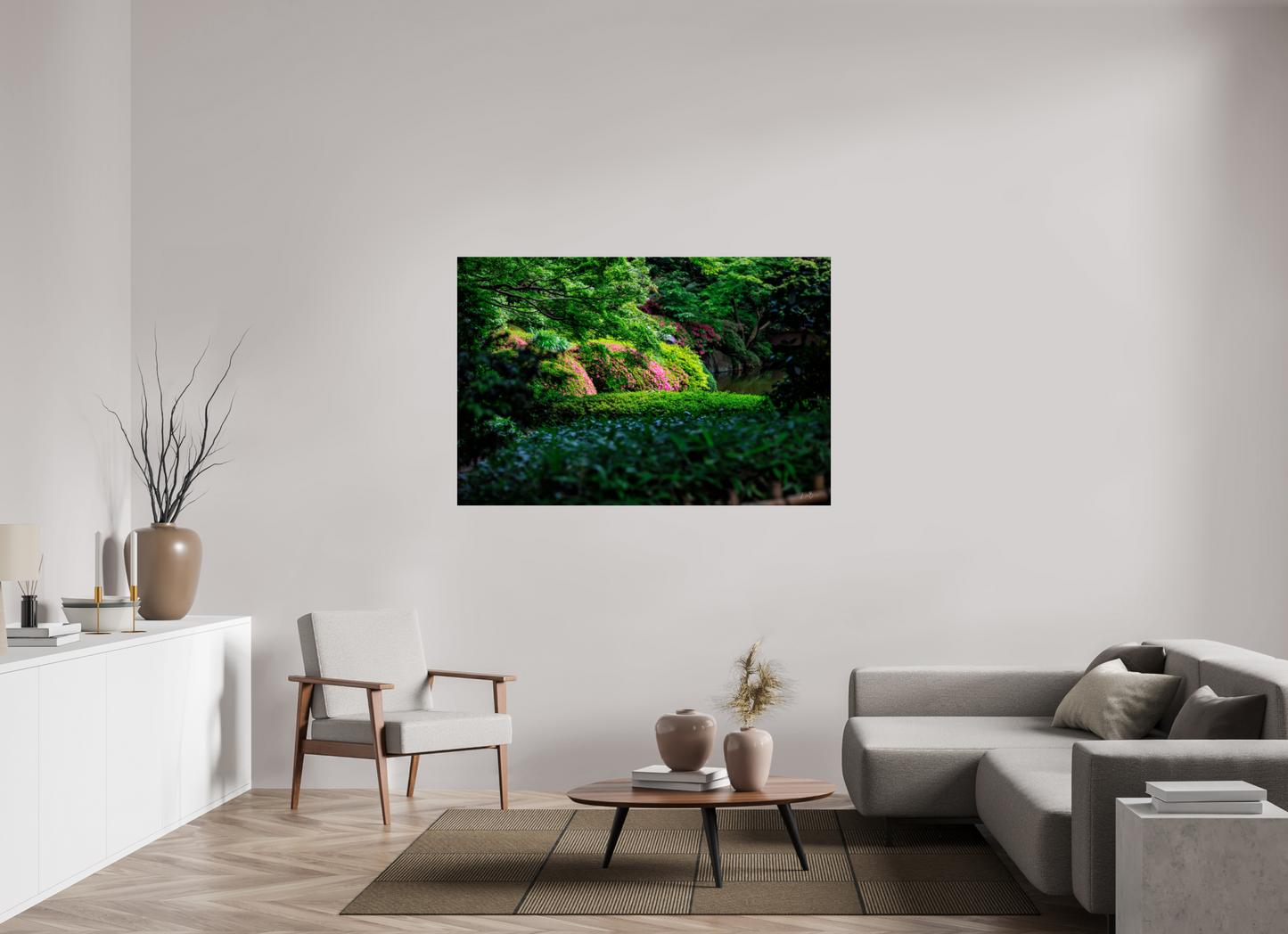 60 x 40″, Photo Print Under Acrylic Glass Gardens of Tokyo II
