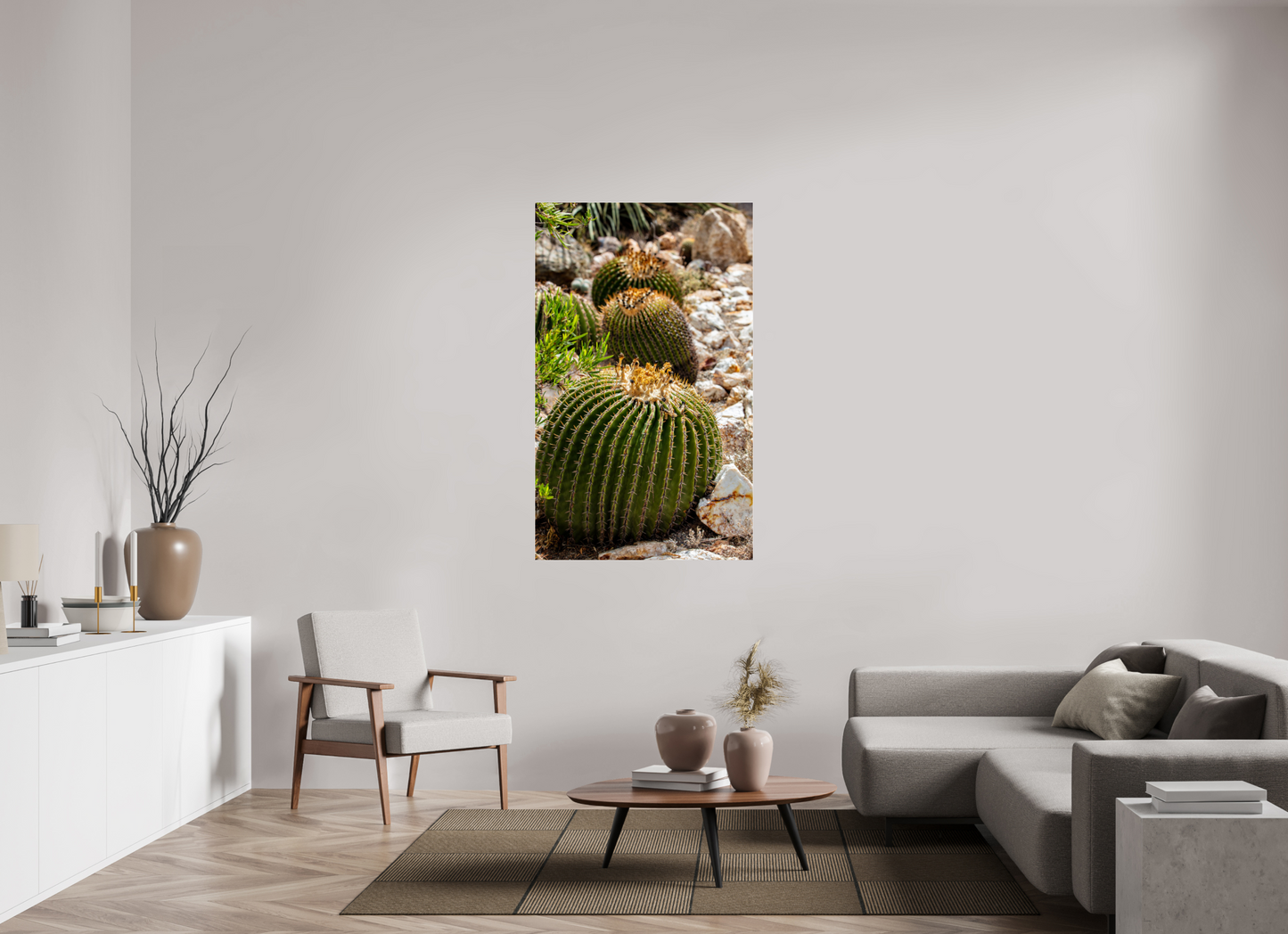 35 x 57.4″, Photo Print Under Acrylic Glass Cacti
