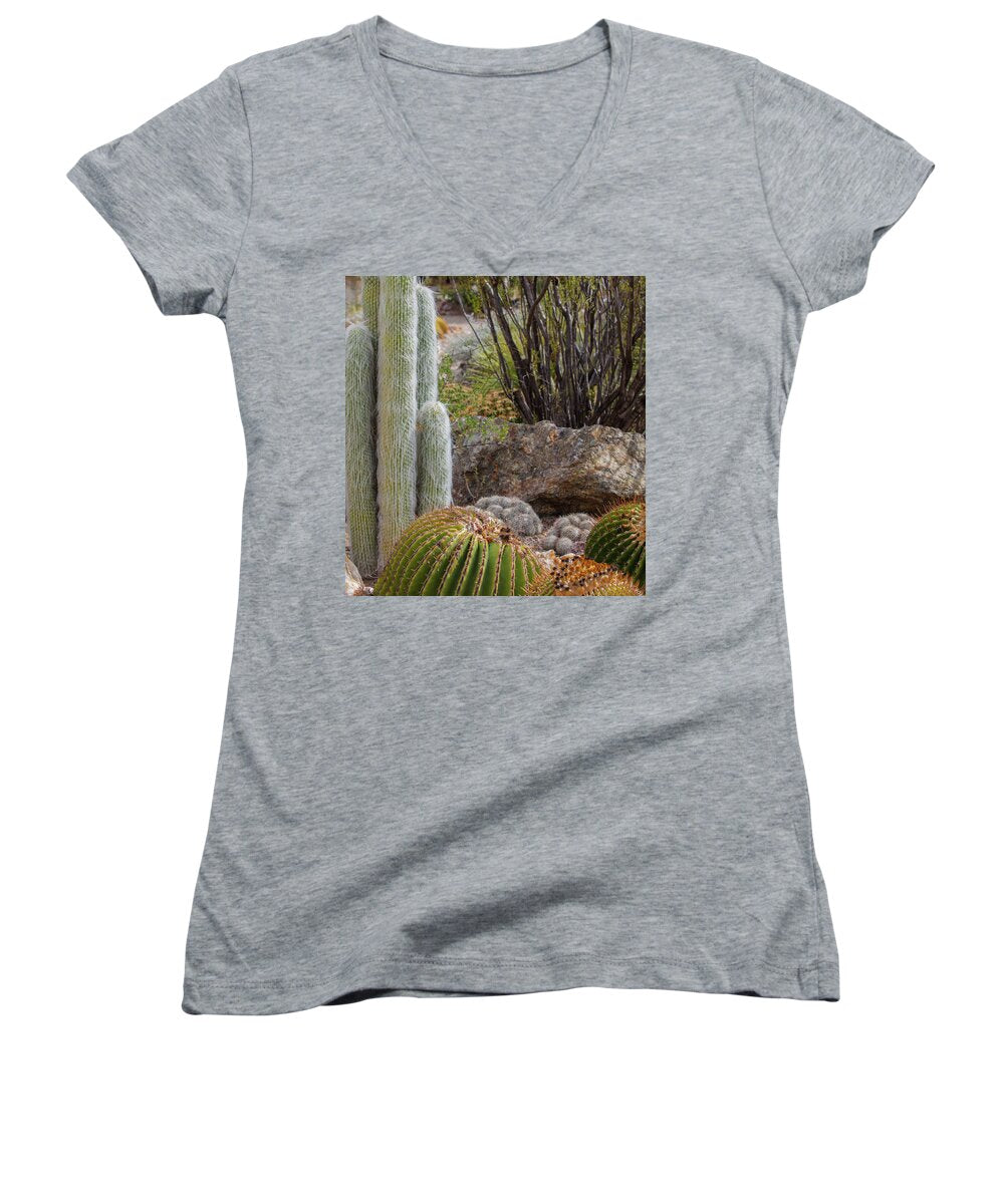 Cacti III Closeup - Women's V-Neck