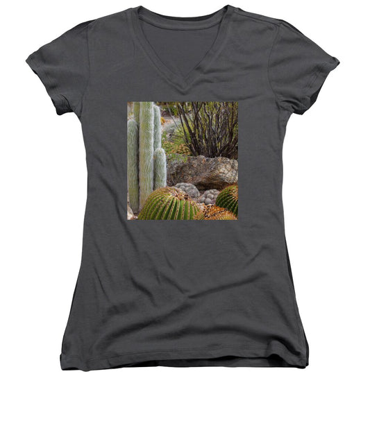 Cacti III Closeup - Women's V-Neck
