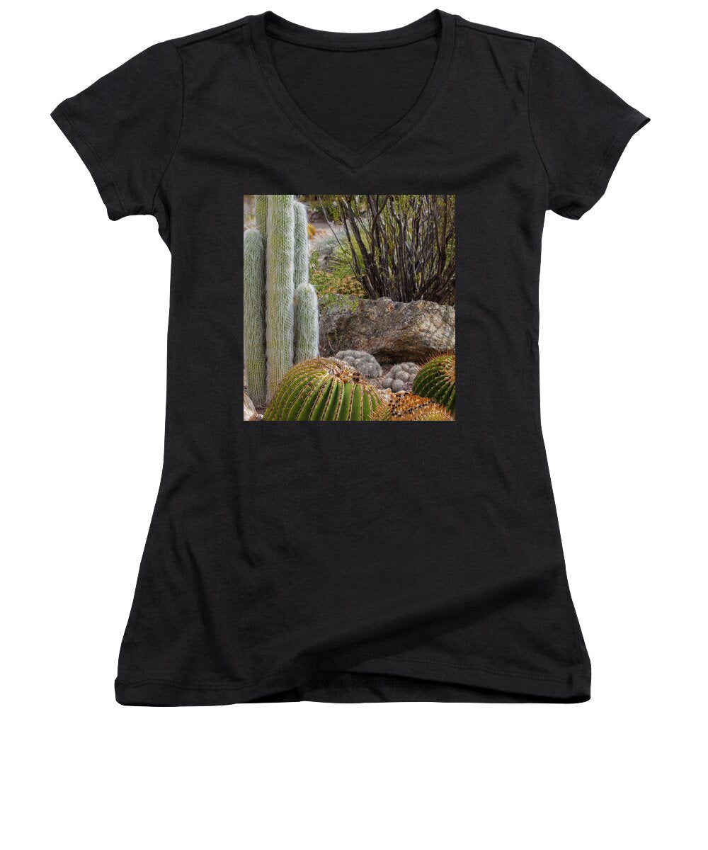 Cacti III Closeup - Women's V-Neck
