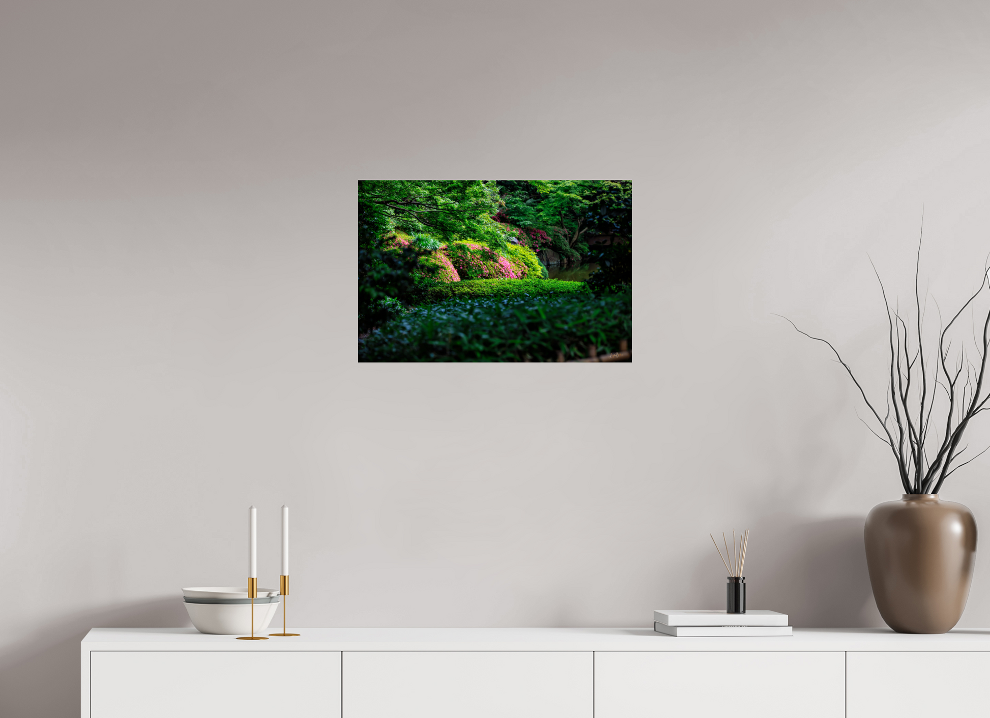 24 x 16″, Photo Print Under Acrylic Glass Gardens of Tokyo II