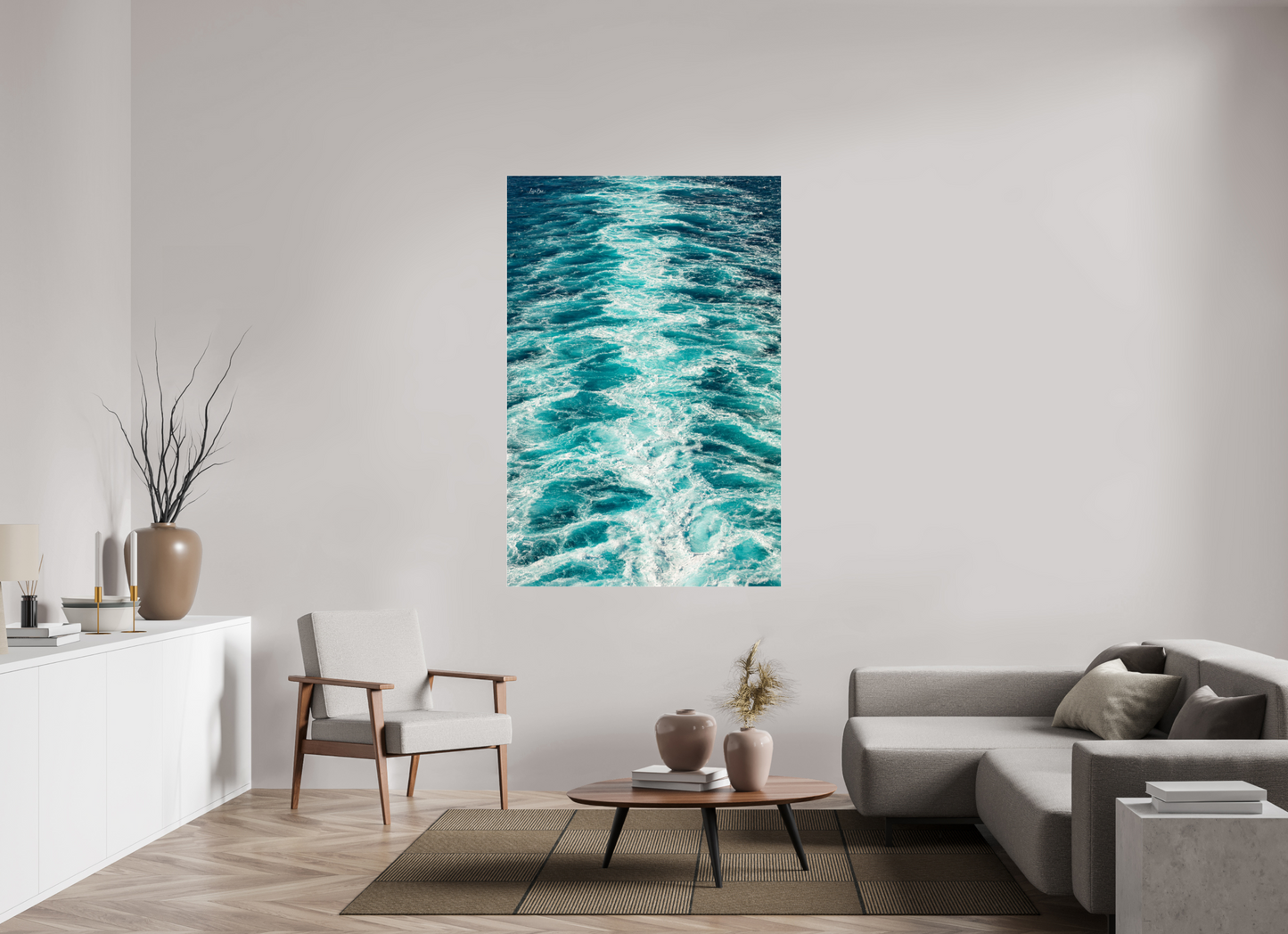 44 x 66″, Photo Print Under Acrylic Glass Off the Coastal Waters of Italy