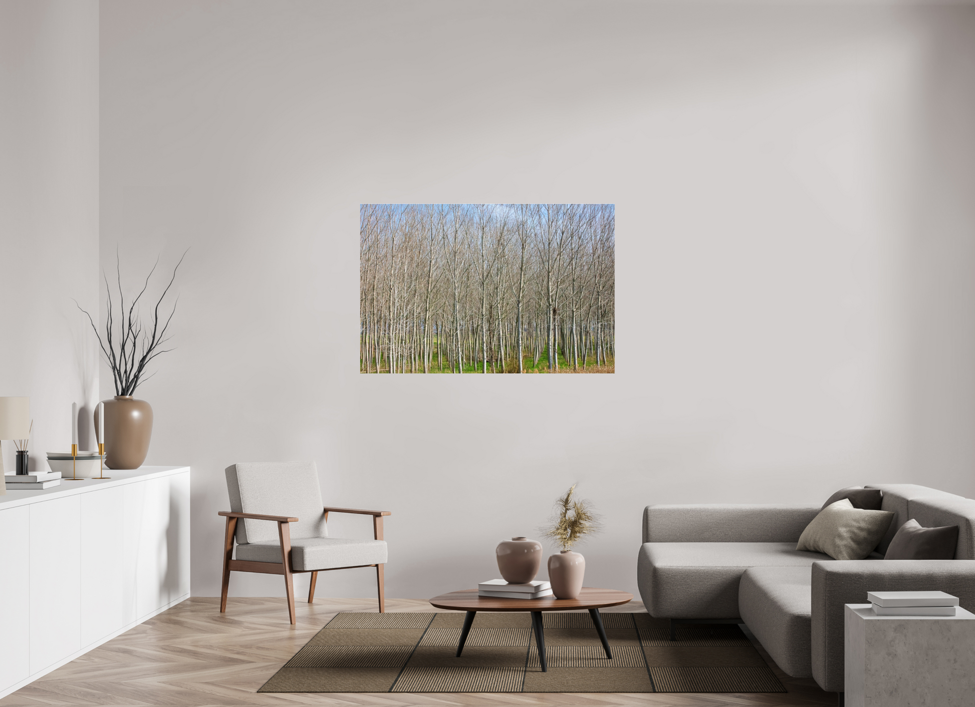 54 x 36″, Photo Print Under Acrylic Glass Treeline Italy