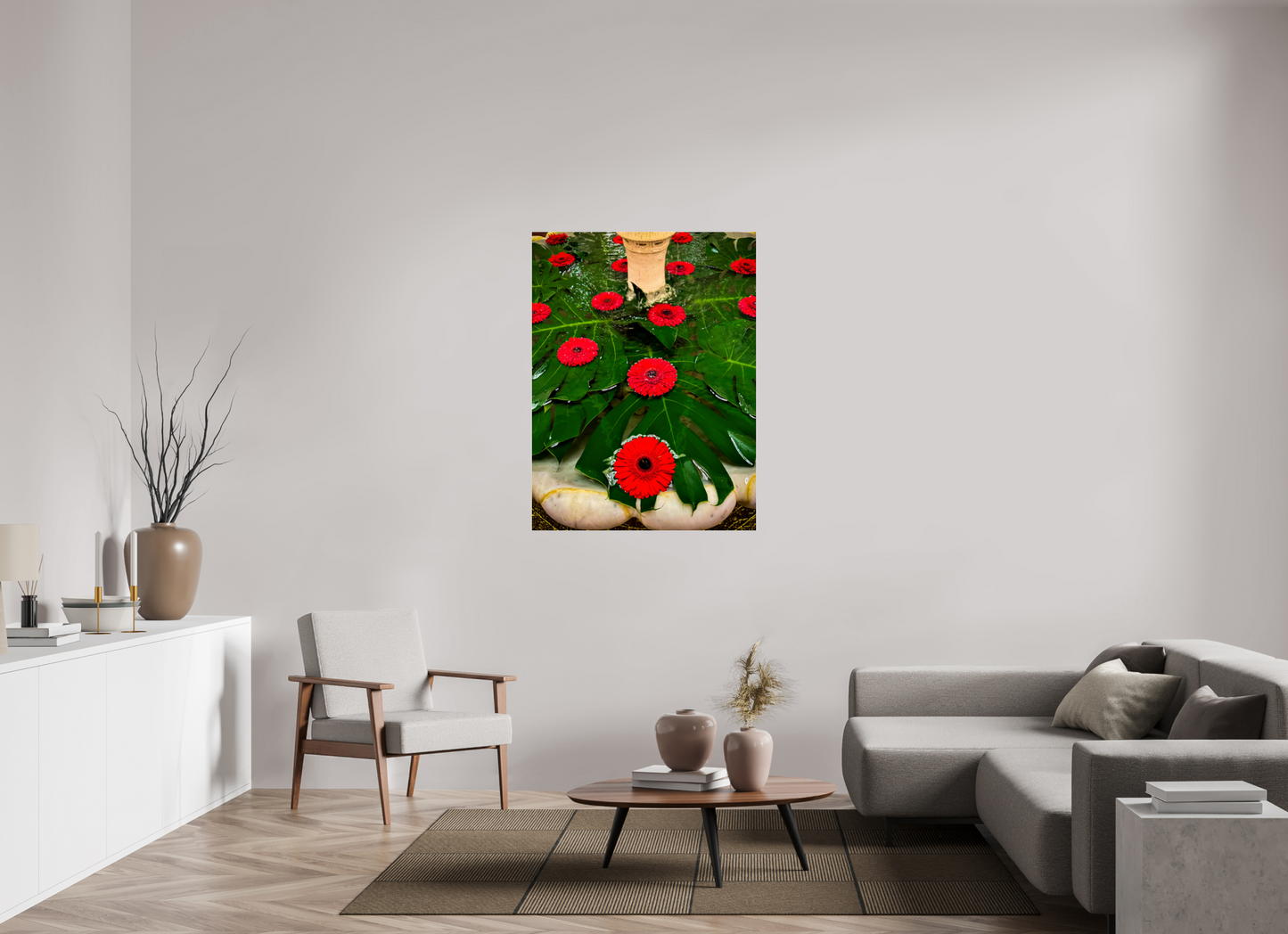 36 x 48″, Photo Print Under Acrylic Glass Applauding Waterfall of The Flowering Tutu