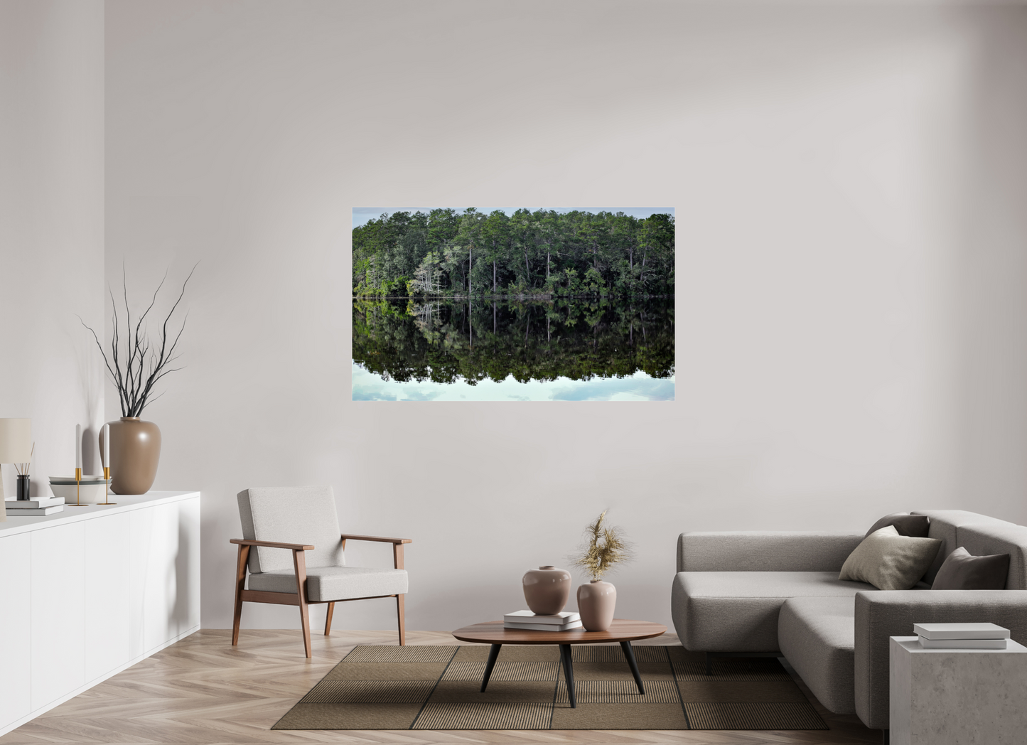 65 x 39″, Photo Print Under Acrylic Glass Lake Rim
