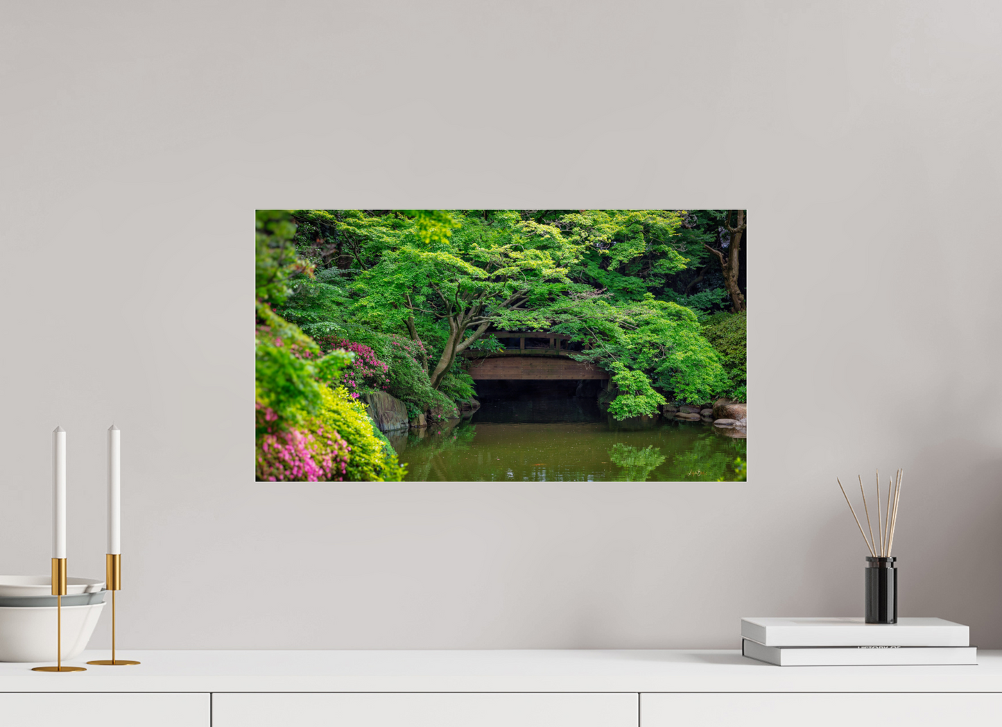 21.7 x 12″, Photo Print Under Acrylic Glass Gardens of Tokyo V