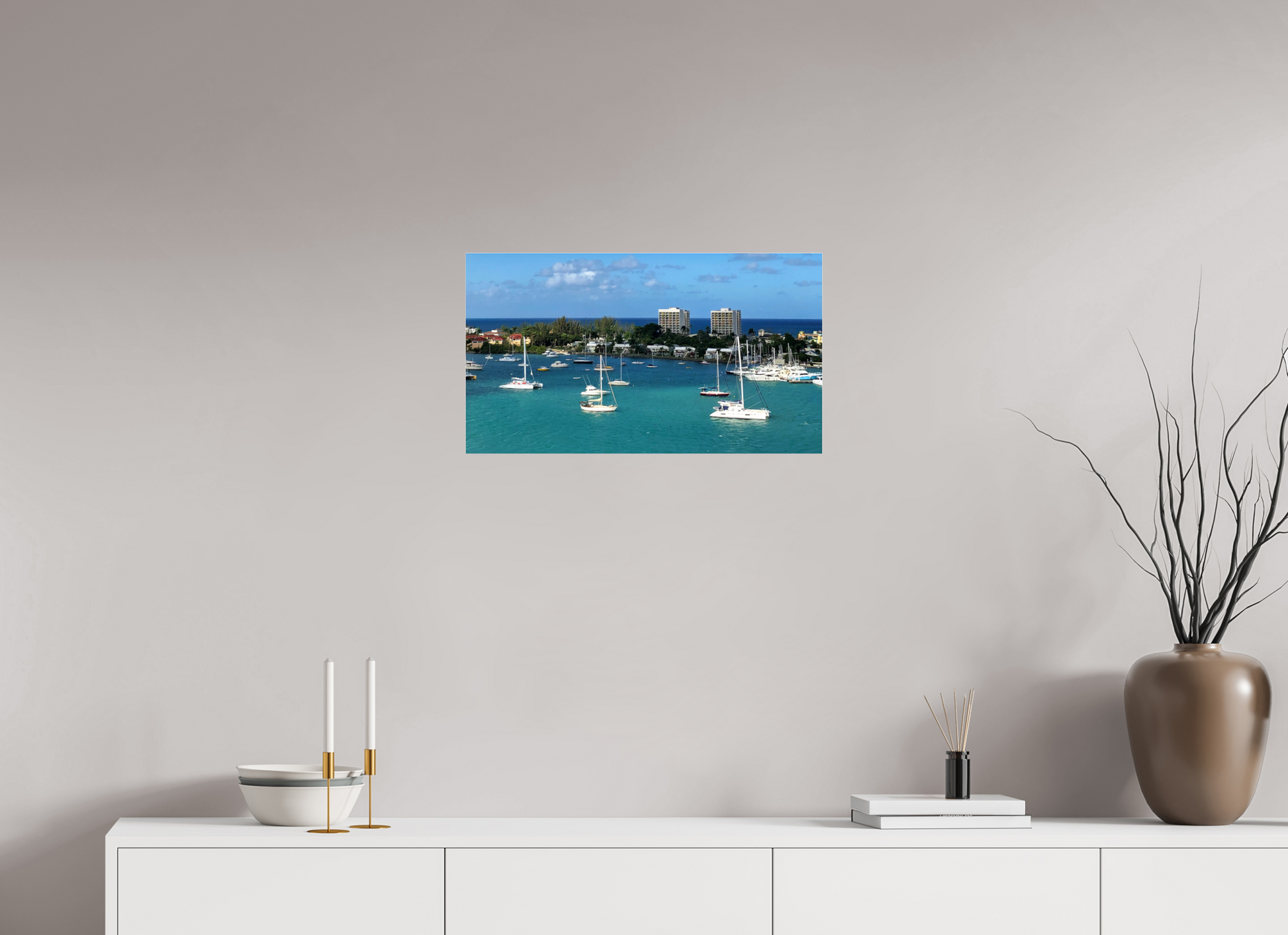 24 x 13.5″, Photo Print Under Acrylic Glass No Worries Jamaica