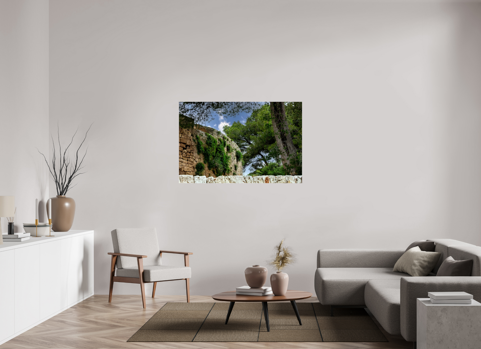 53 x 35″, Photo Print Under Acrylic Glass Span Castle IV