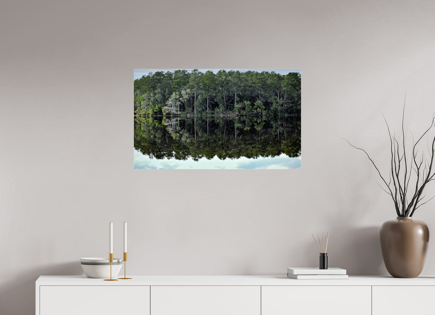 33.3 x 20″, Photo Print Under Acrylic Glass Lake Rim