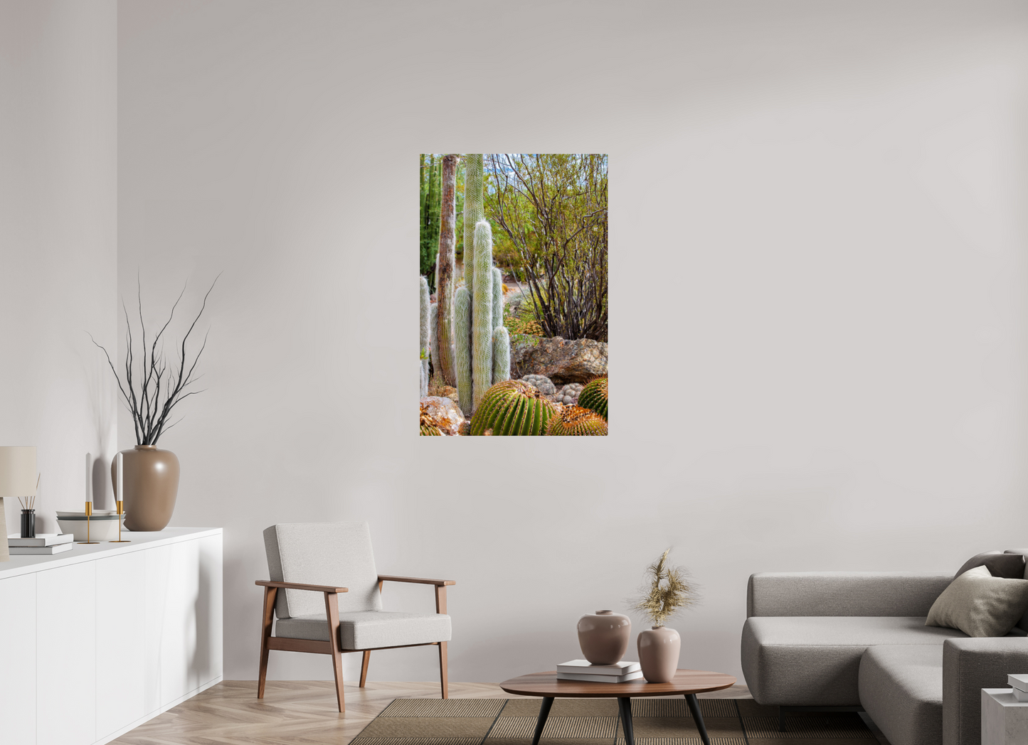 30 x 45″, Photo Print Under Acrylic Glass Cacti III