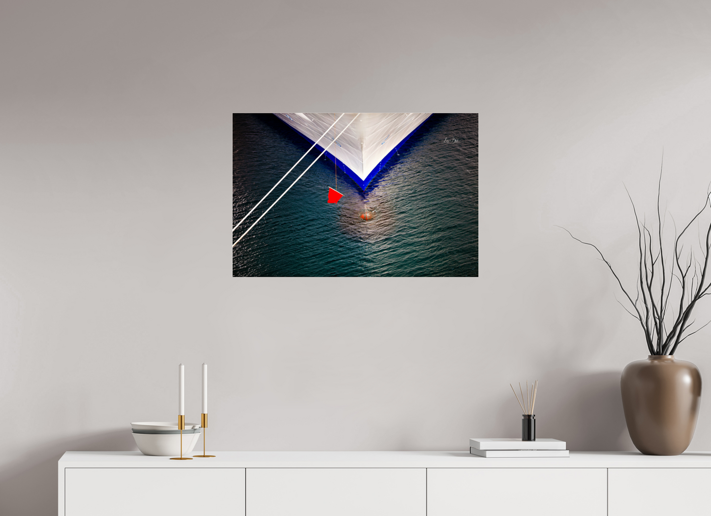 30 x 20″, Photo Print Under Acrylic Glass Toy Boat