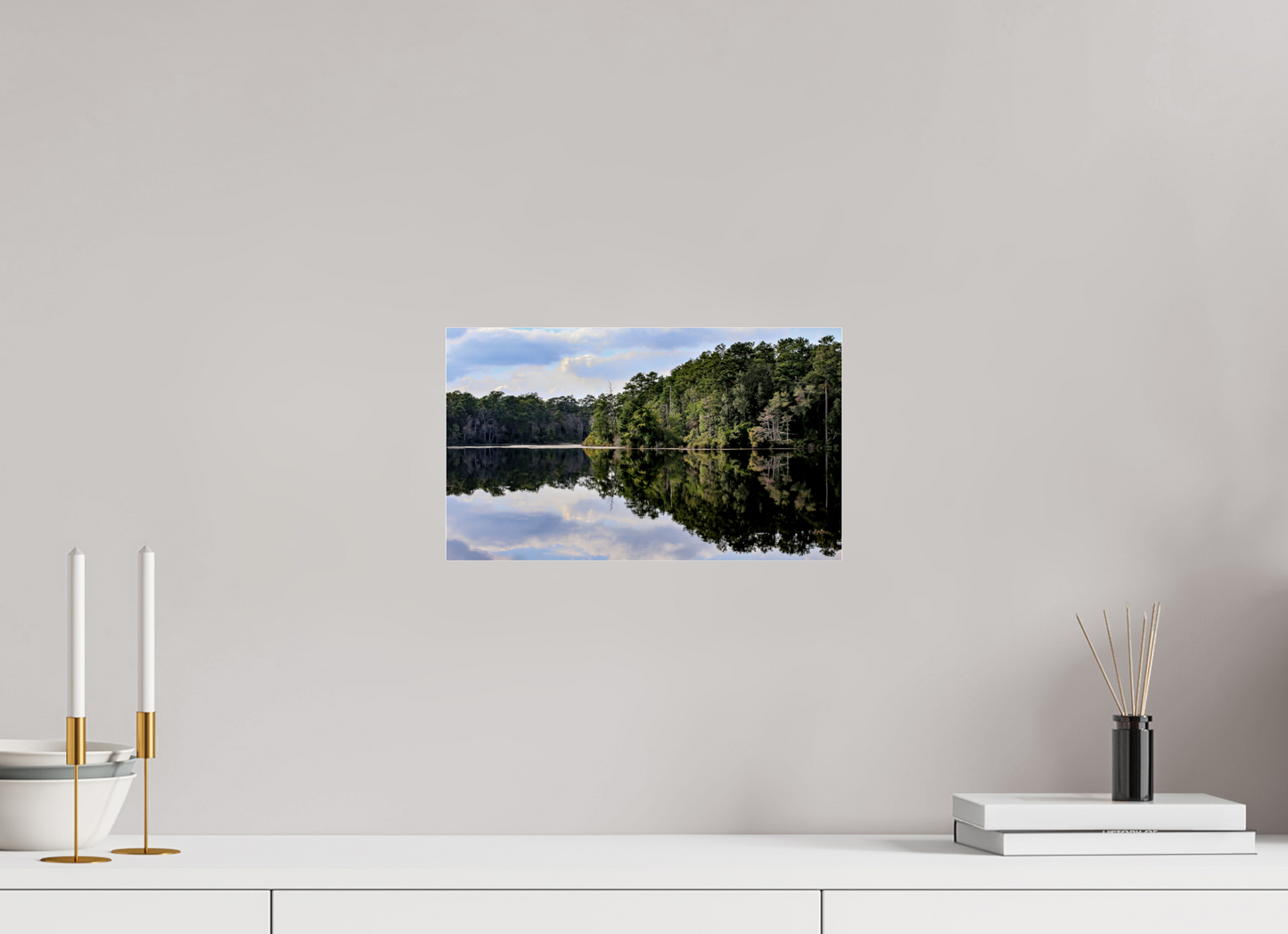 13.6 x 8″, Photo Print Under Acrylic Glass Lake Rim II
