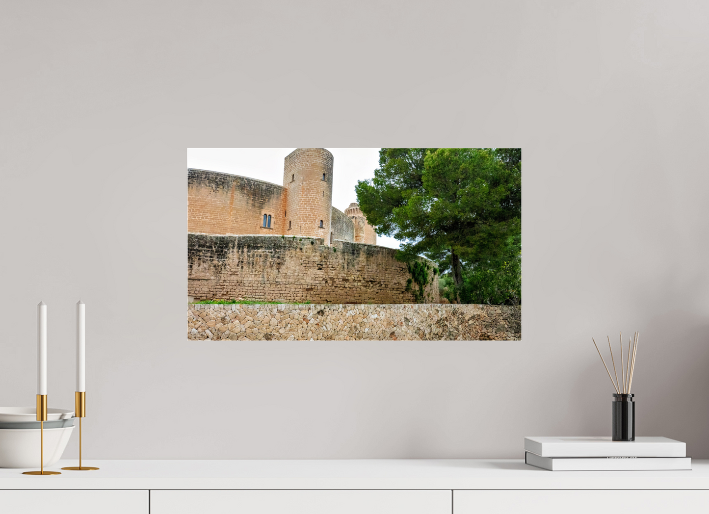 20.8 x 12″, Photo Print Under Acrylic Glass Spain Castle VI