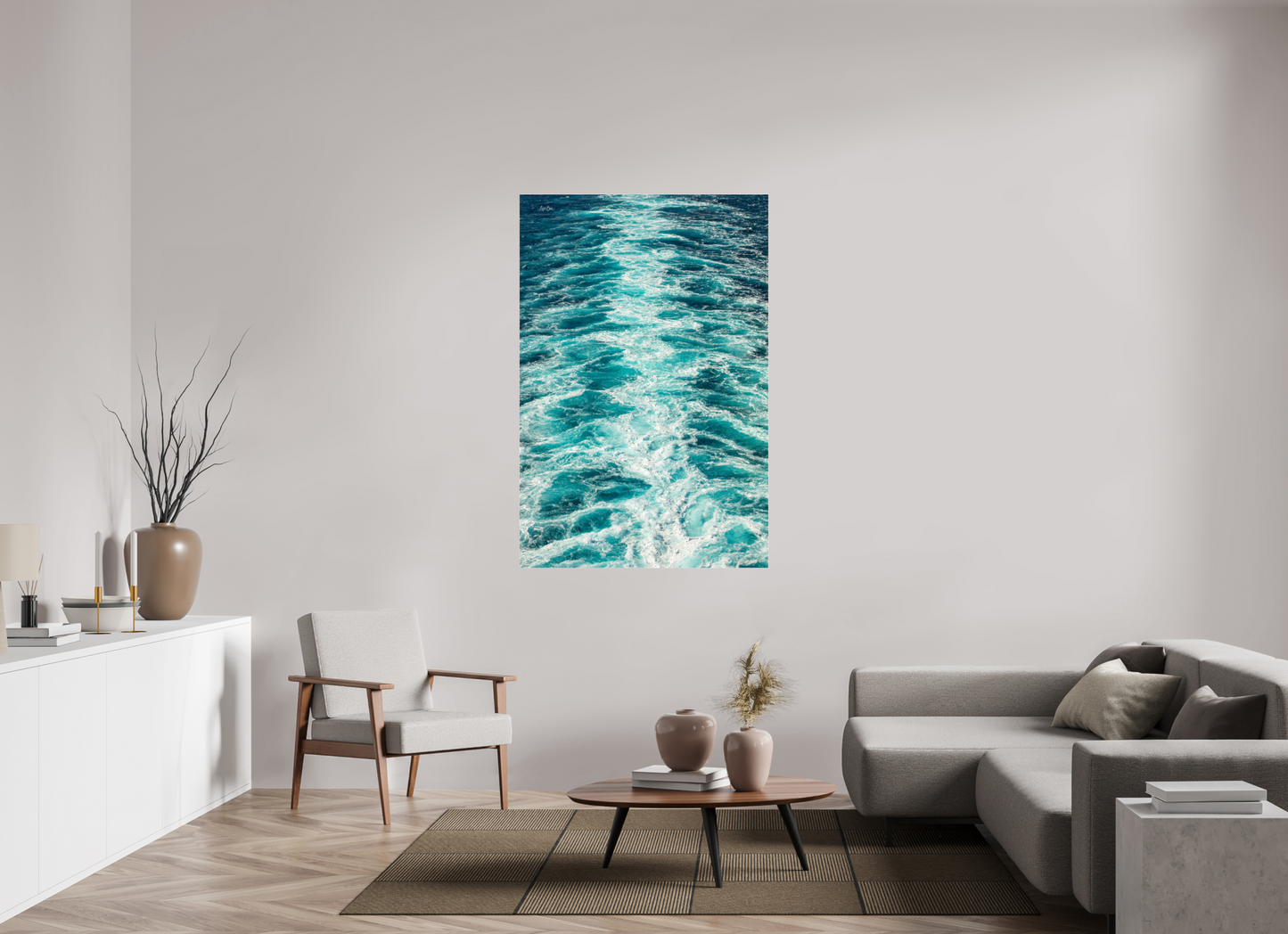 40 x 60″, Photo Print Under Acrylic Glass Off the Coastal Waters of Italy