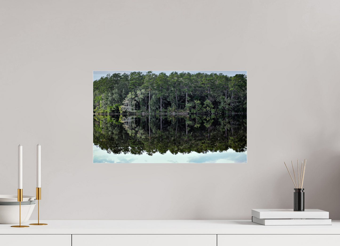 20 x 12″, Photo Print Under Acrylic Glass Lake Rim