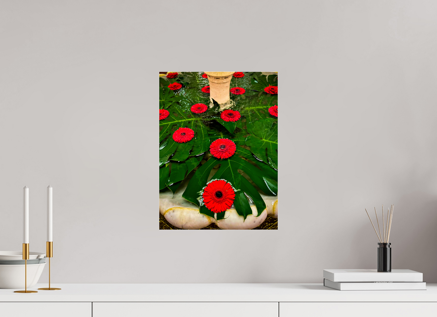 12 x 16″, Photo Print Under Acrylic Glass Applauding Waterfall of The Flowering Tutu