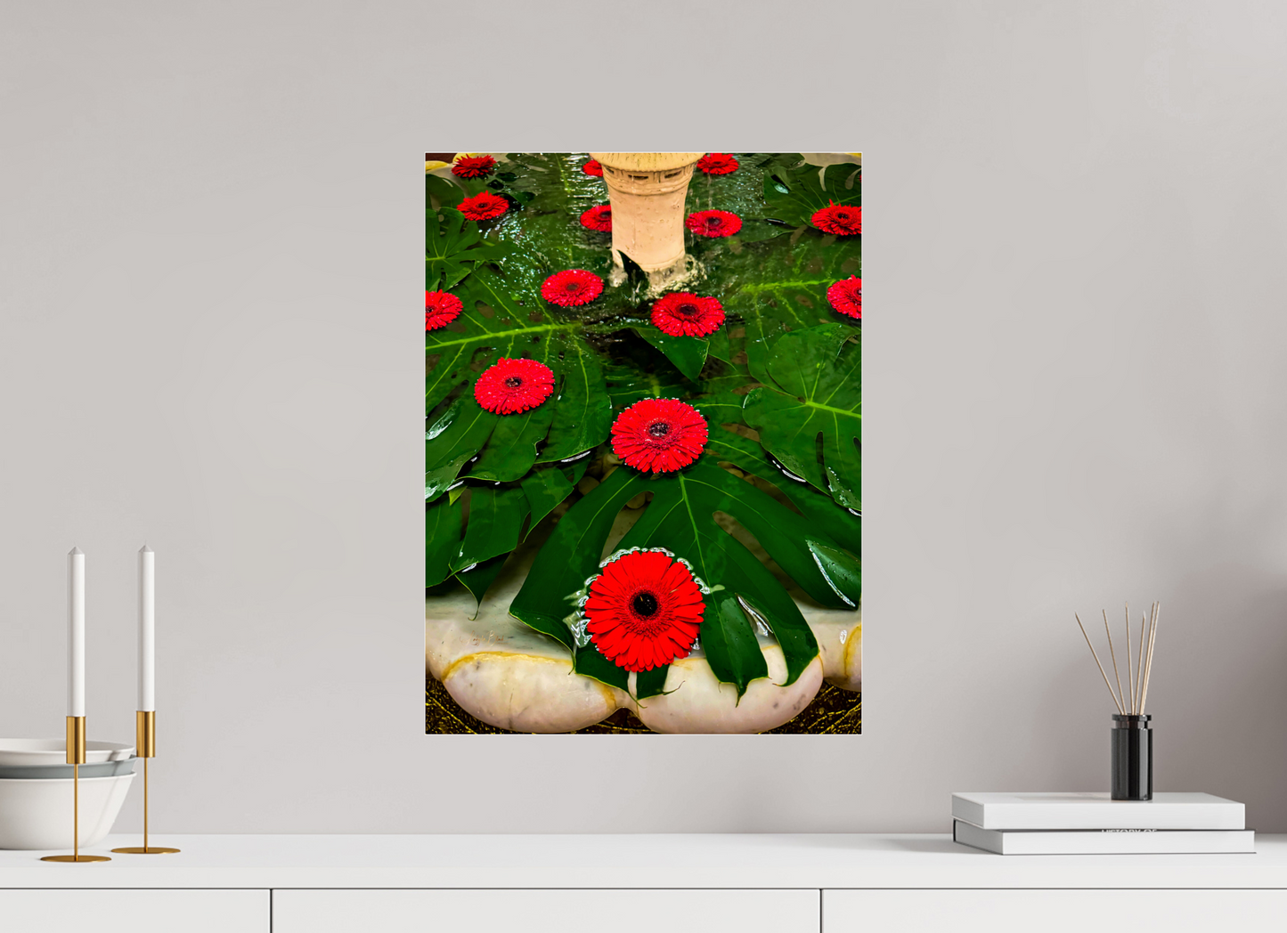 15 x 20″, Photo Print Under Acrylic Glass Applauding Waterfall of The Flowering Tutu