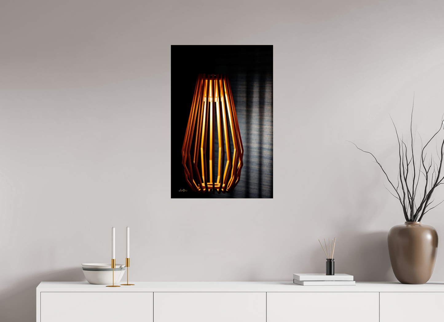 20 x 30″, Photo Print Under Acrylic Glass Light The Dark