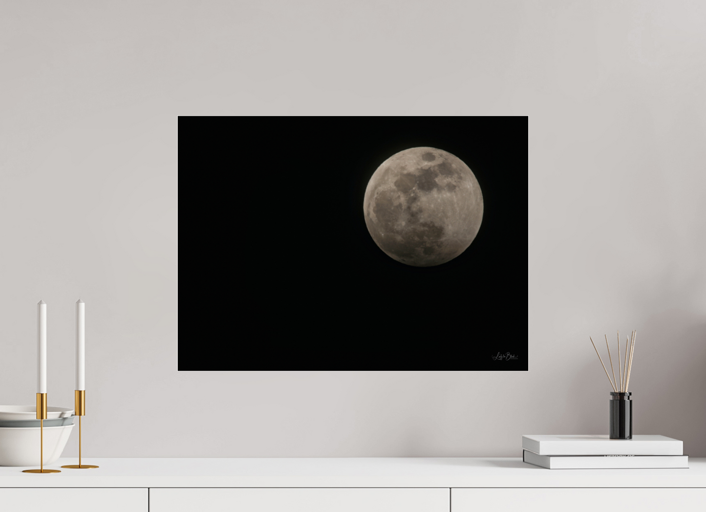 22 x 16″, Photo Print Under Acrylic Glass Moon Before The Blood