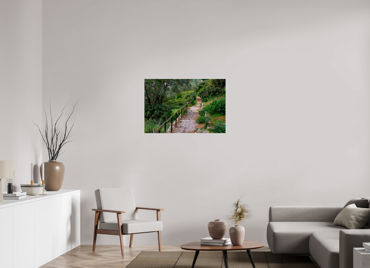 36 x 24″, Photo Print Under Acrylic Glass Hillside View from Spain Castle Gardens III