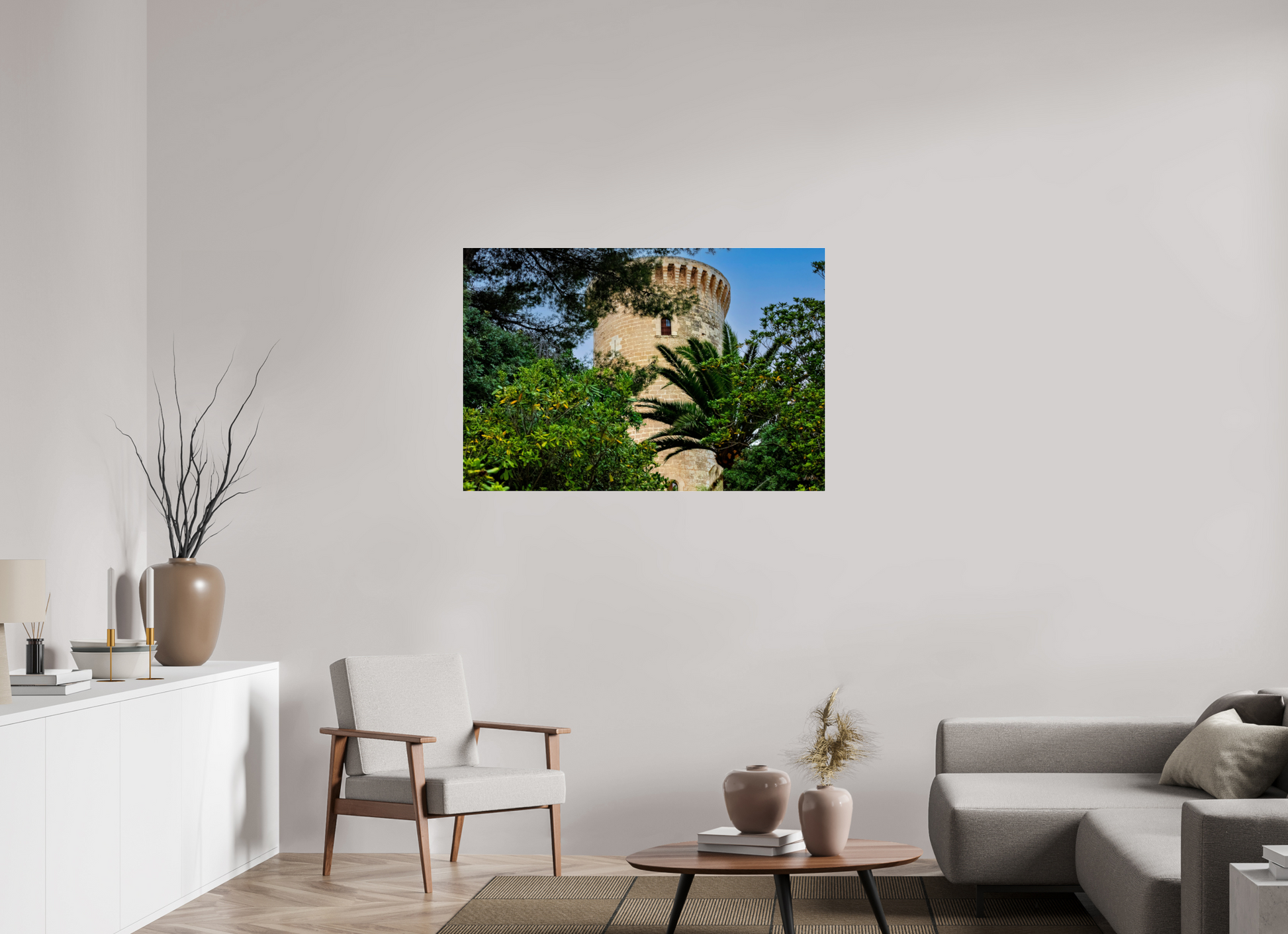 46.1 x 31″, Photo Print Under Acrylic Glass Spain Castle