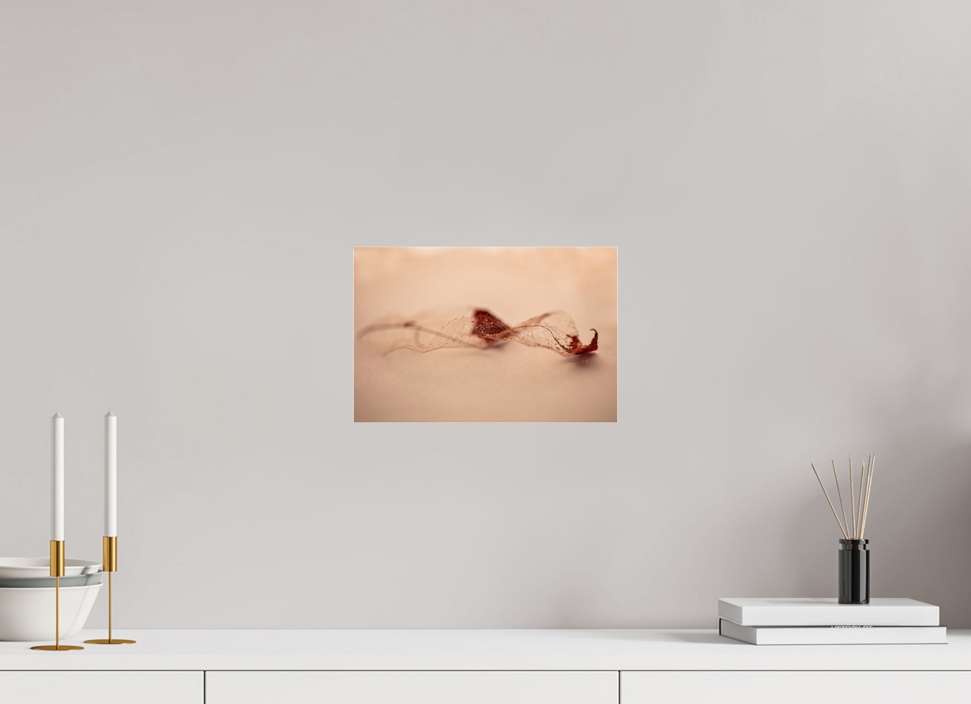 12 x 8″, Photo Print Under Acrylic Glass Leaf Left