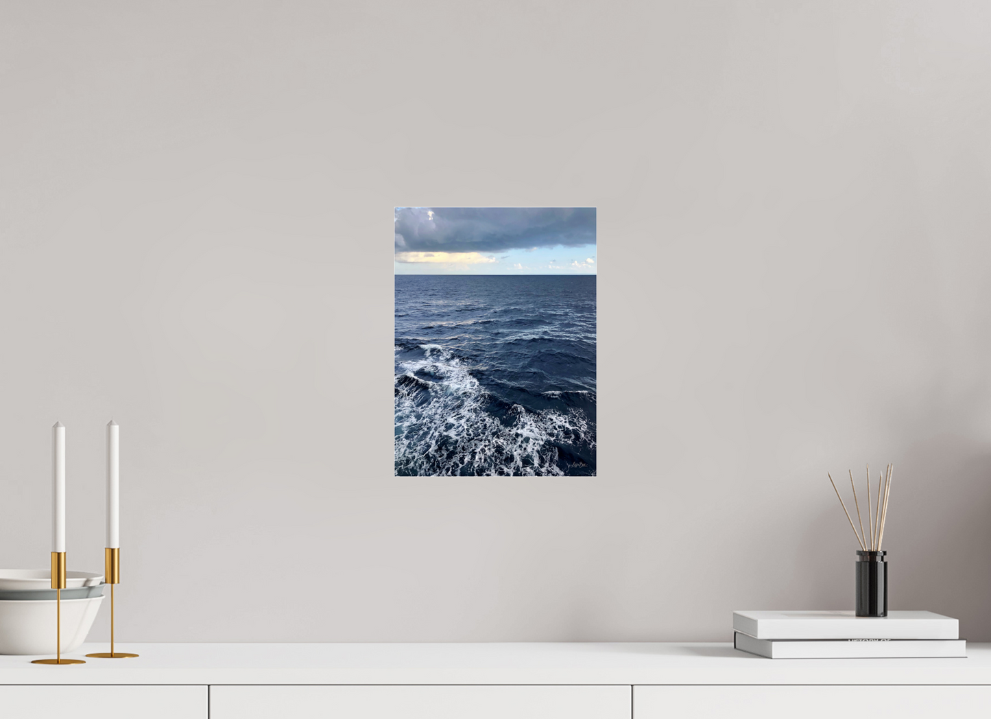 9 x 12″, Photo Print Under Acrylic Glass Deep Caribbean Waters