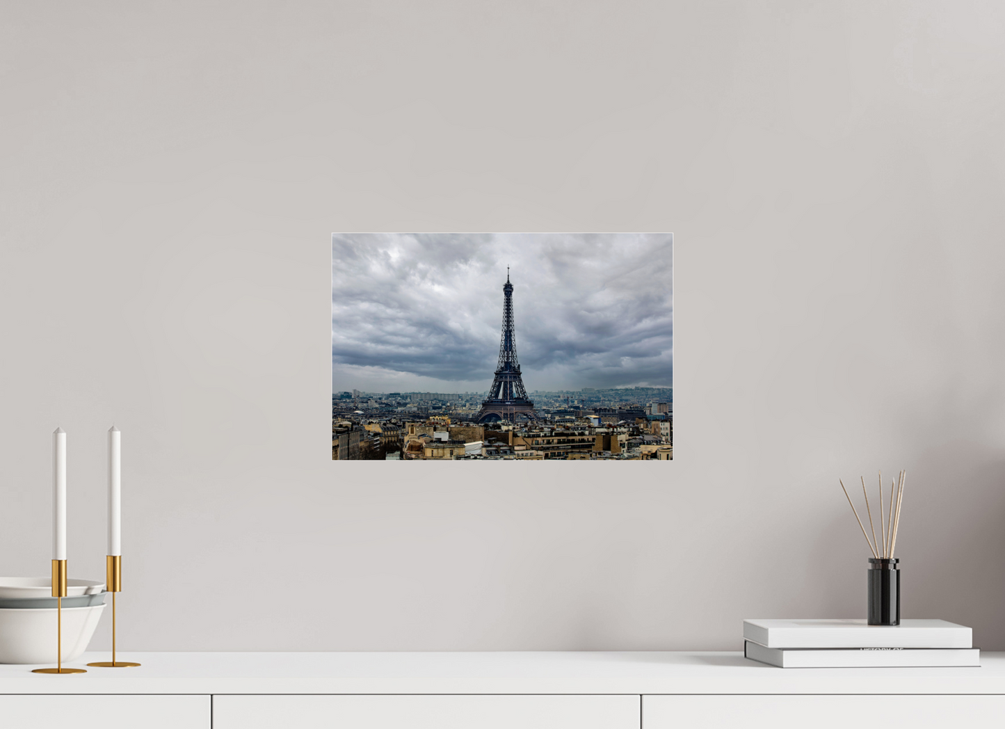 15 x 10″, Photo Print Under Acrylic Glass Eiffel Tower