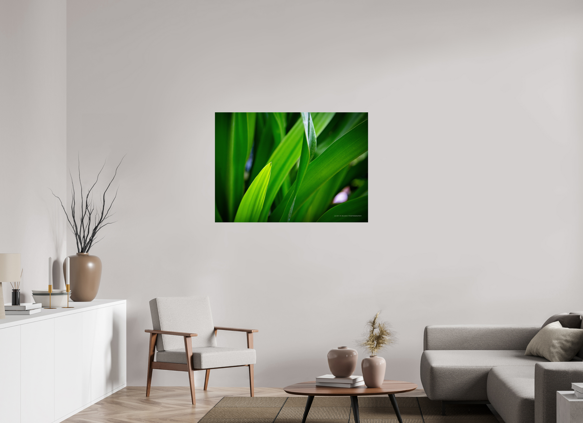 43.1 x 31″, Photo Print Under Acrylic Glass Blades of Peace
