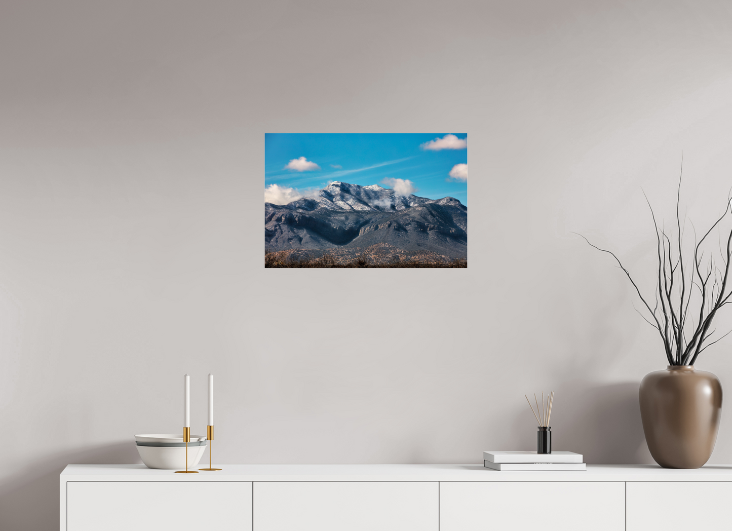 24 x 16″, Photo Print Under Acrylic Glass Culumus Clouds of Arizona
