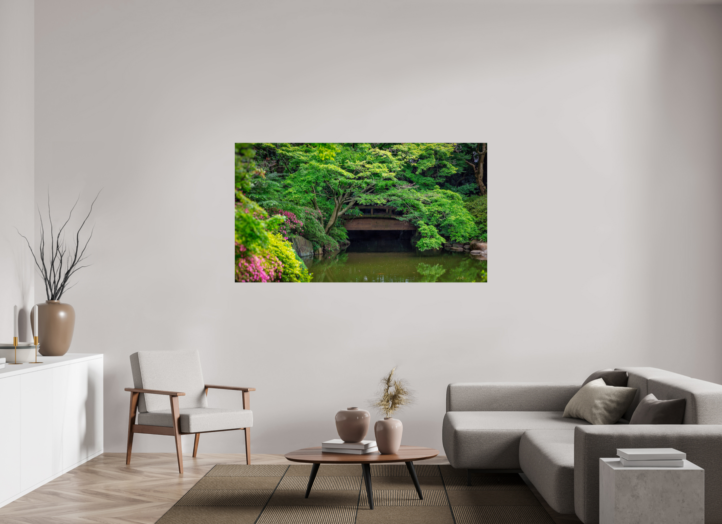 70.6 x 39″, Photo Print Under Acrylic Glass Gardens of Tokyo V