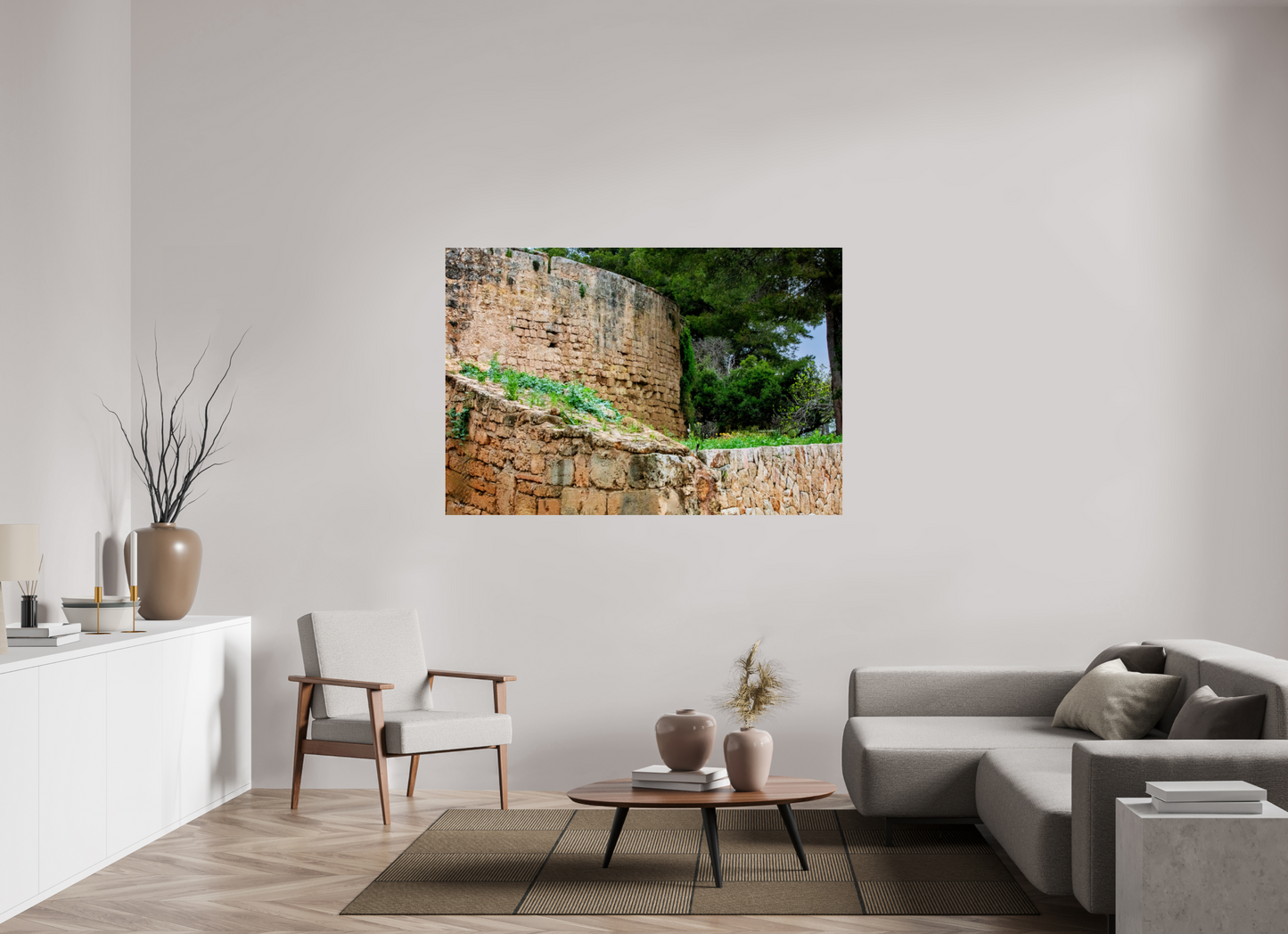 63.8 x 43″, Photo Print Under Acrylic Glass Spain Castle III