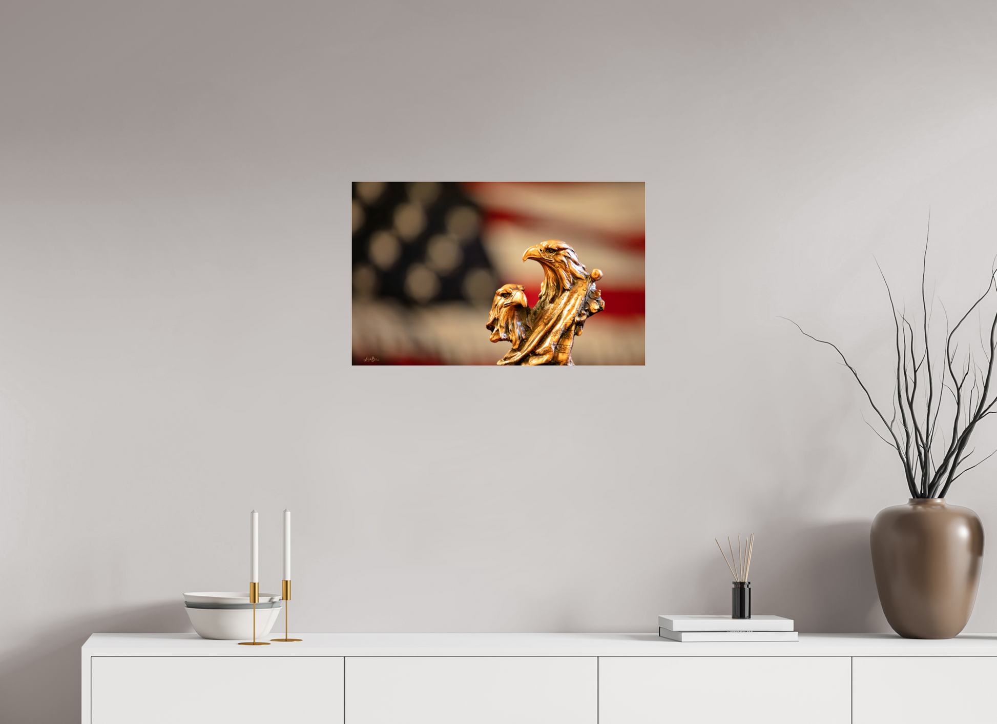 25.6 x 16″, Photo Print Under Acrylic Glass Red Dawn