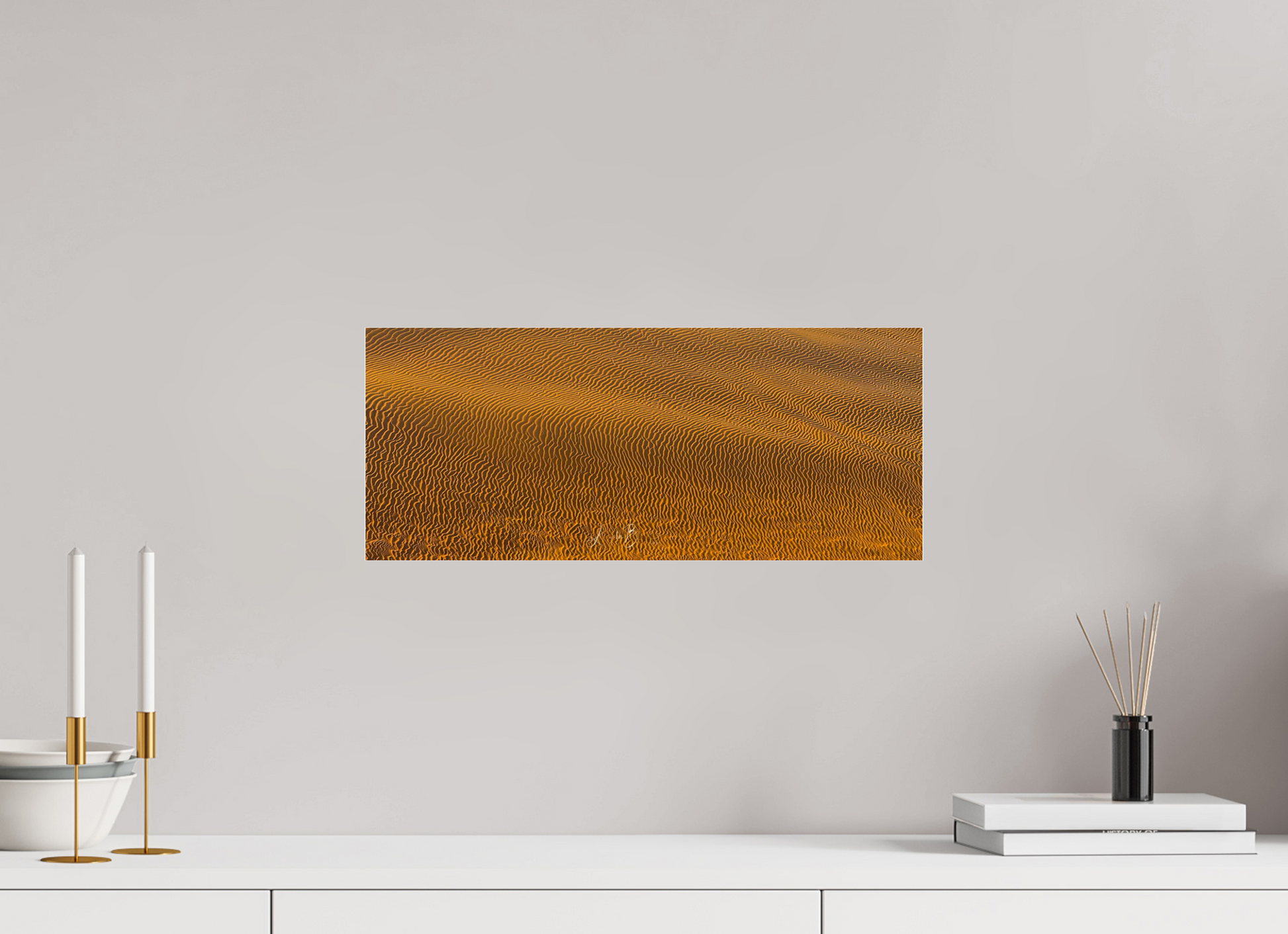 19.1 x 8″, Photo Print Under Acrylic Glass Sand Dunes Bahrain