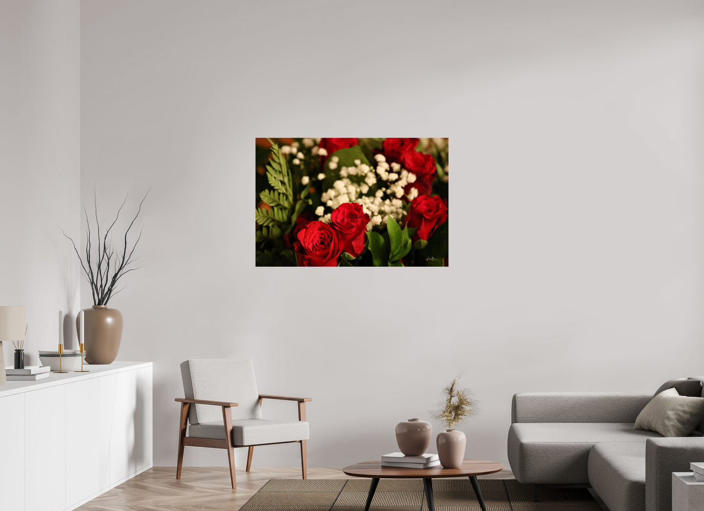 45 x 30″, Photo Print Under Acrylic Glass Roses III