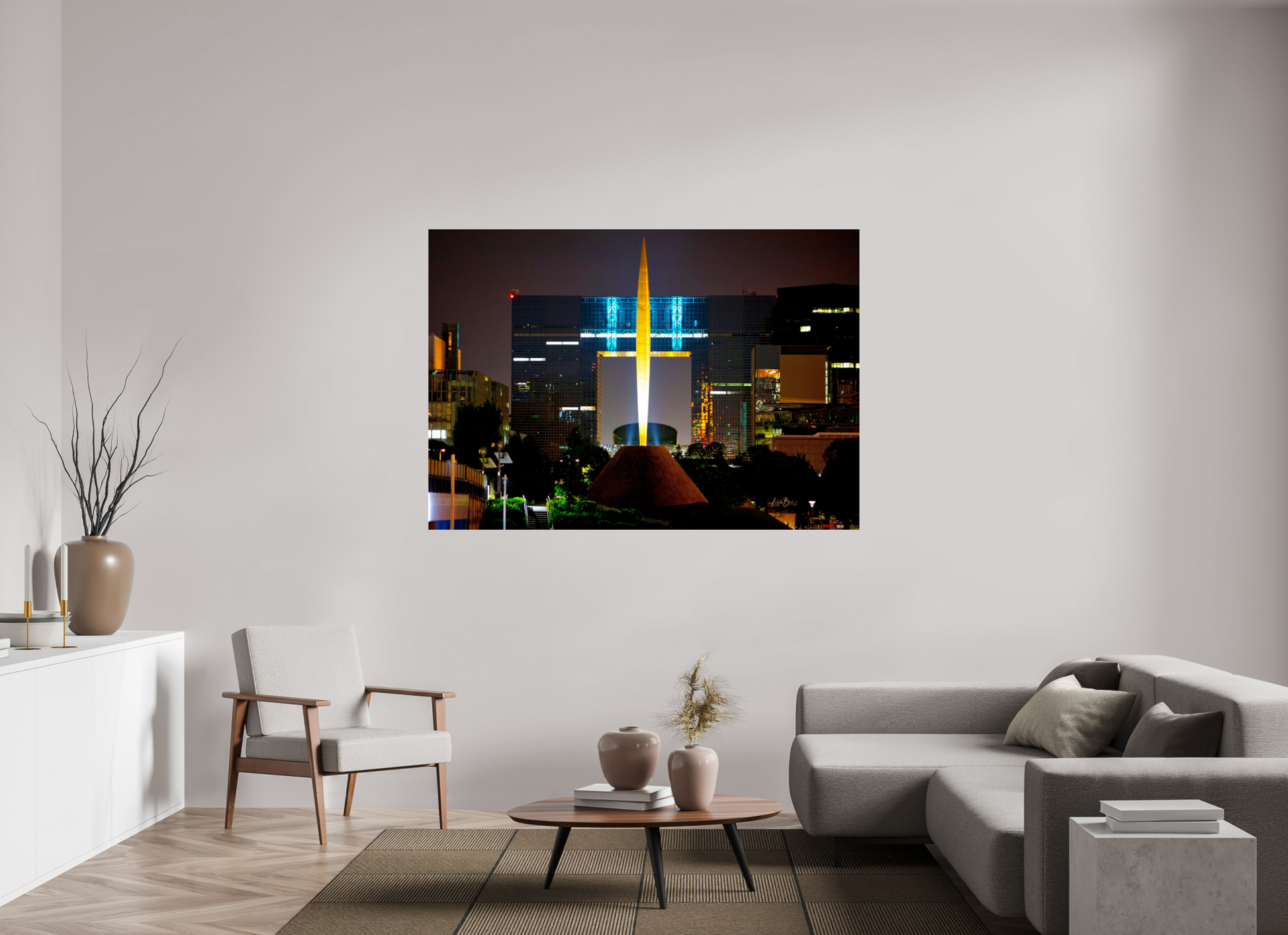 67.6 x 47″, Photo Print Under Acrylic Glass Flame of Freedom