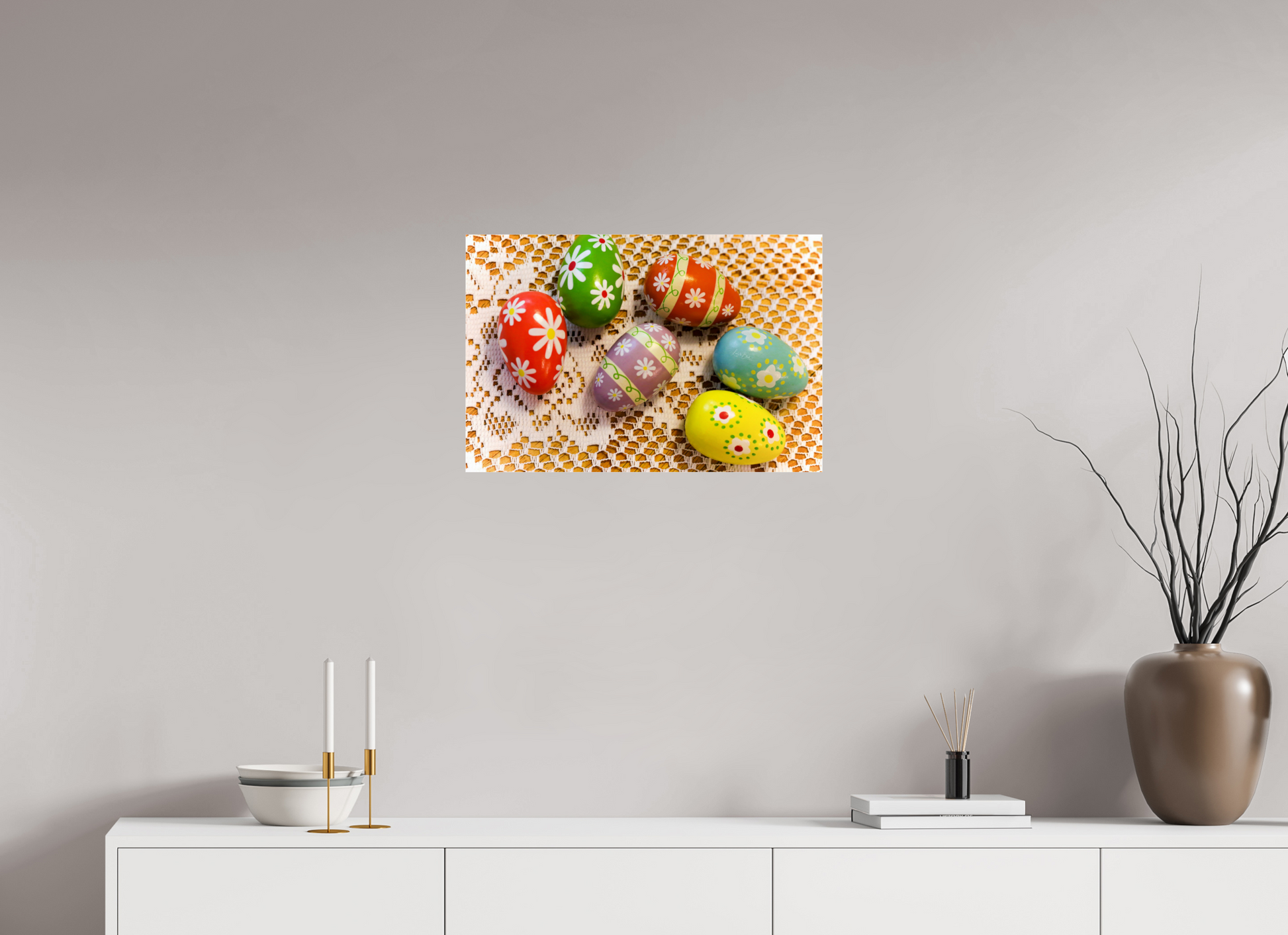 24 x 16″, Photo Print Under Acrylic Glass Easter Eggs