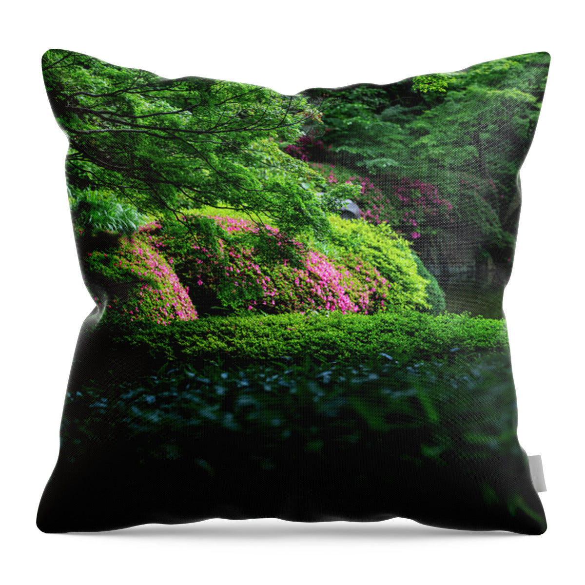 Gardens of Tokyo II - Throw Pillow
