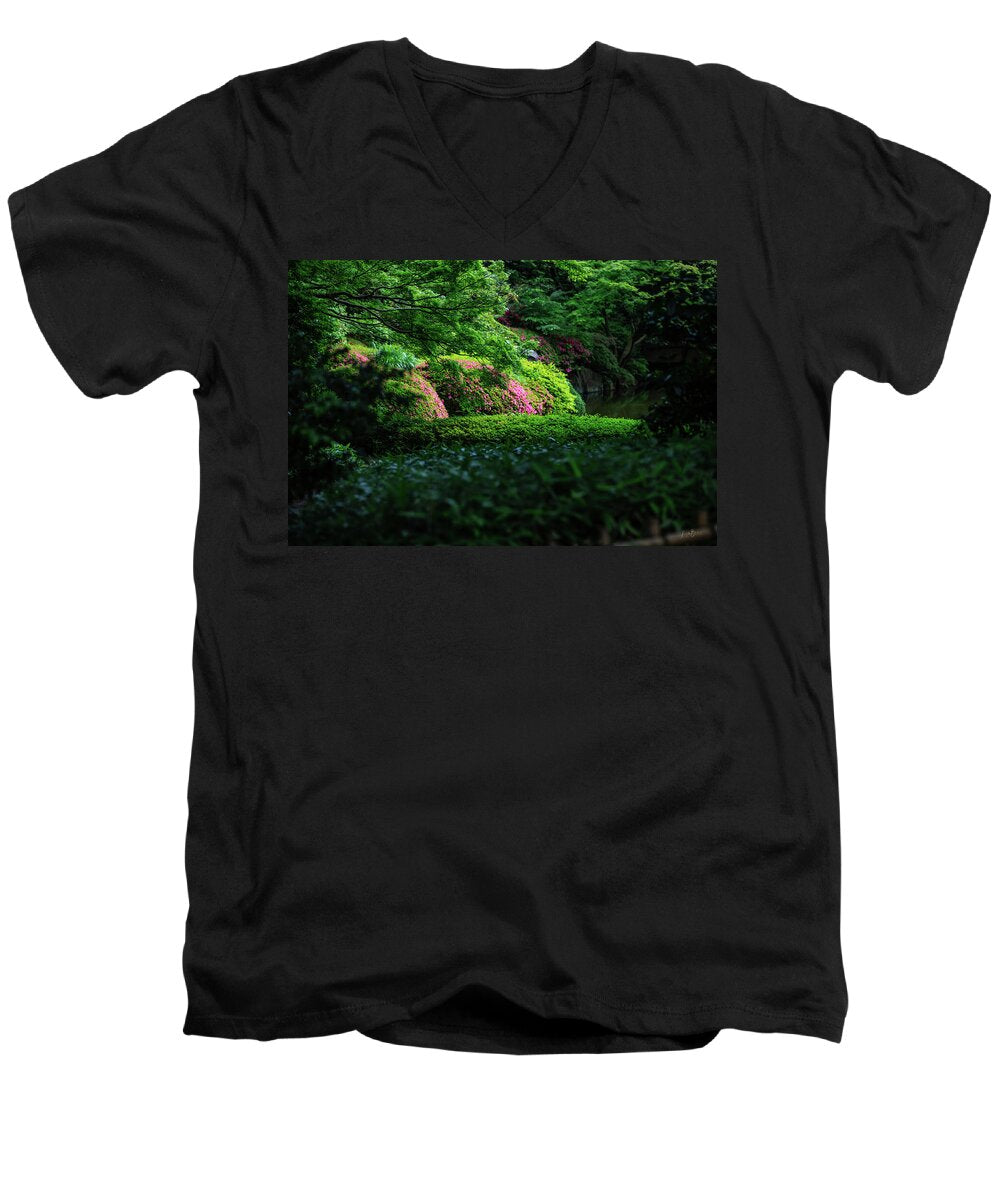 Gardens of Tokyo II - Men's V-Neck T-Shirt