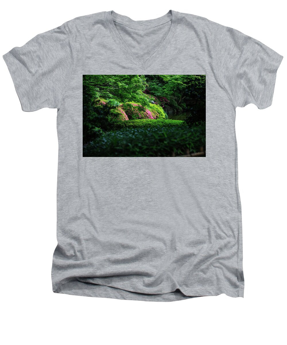 Gardens of Tokyo II - Men's V-Neck T-Shirt