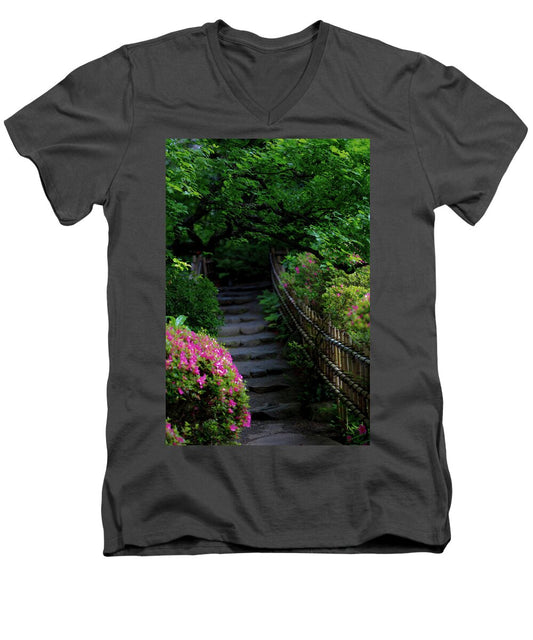 Gardens of Tokyo III - Men's V-Neck T-Shirt