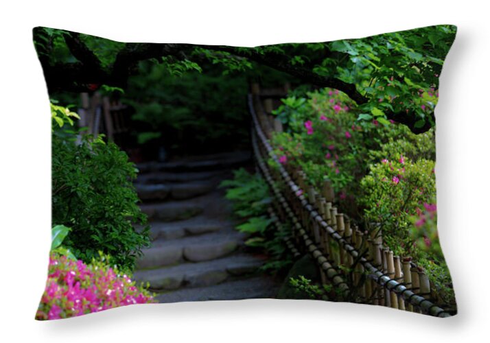 Gardens of Tokyo III - Throw Pillow