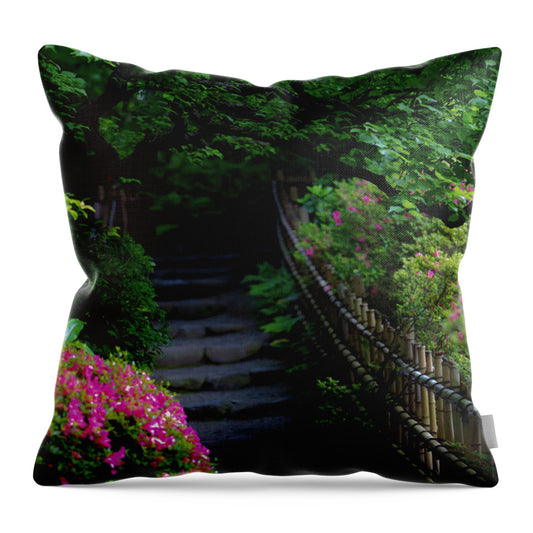 Gardens of Tokyo III - Throw Pillow