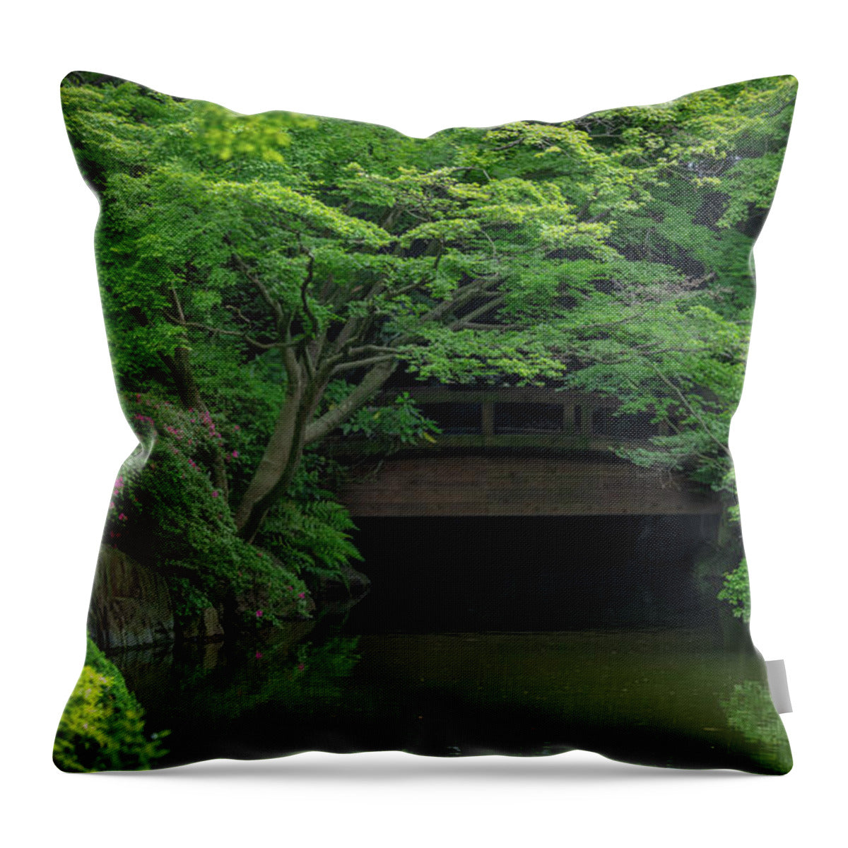 Gardens of Tokyo V - Throw Pillow