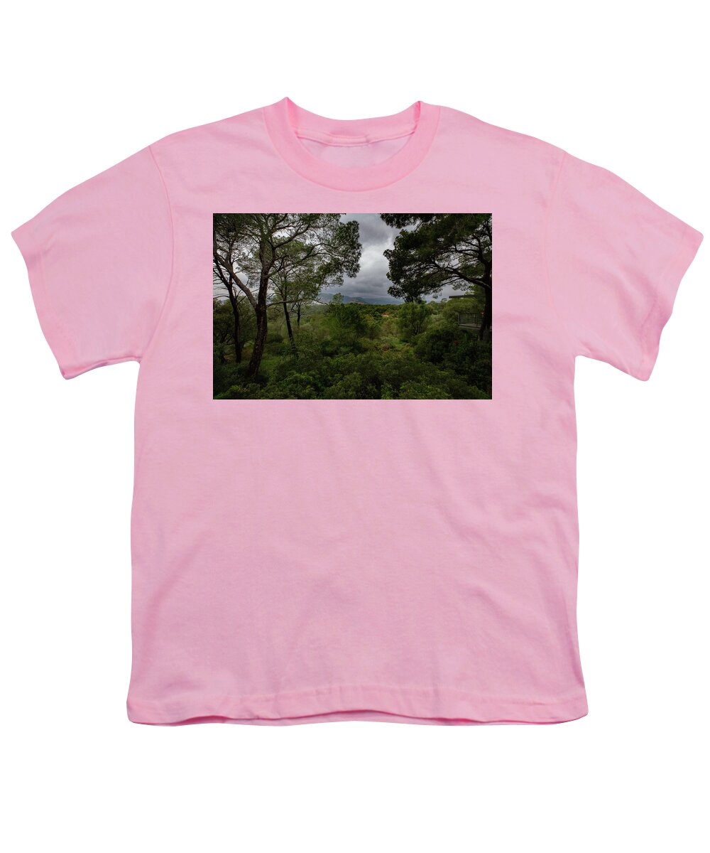 Hillside View from Spain Castle Gardens - Youth T-Shirt