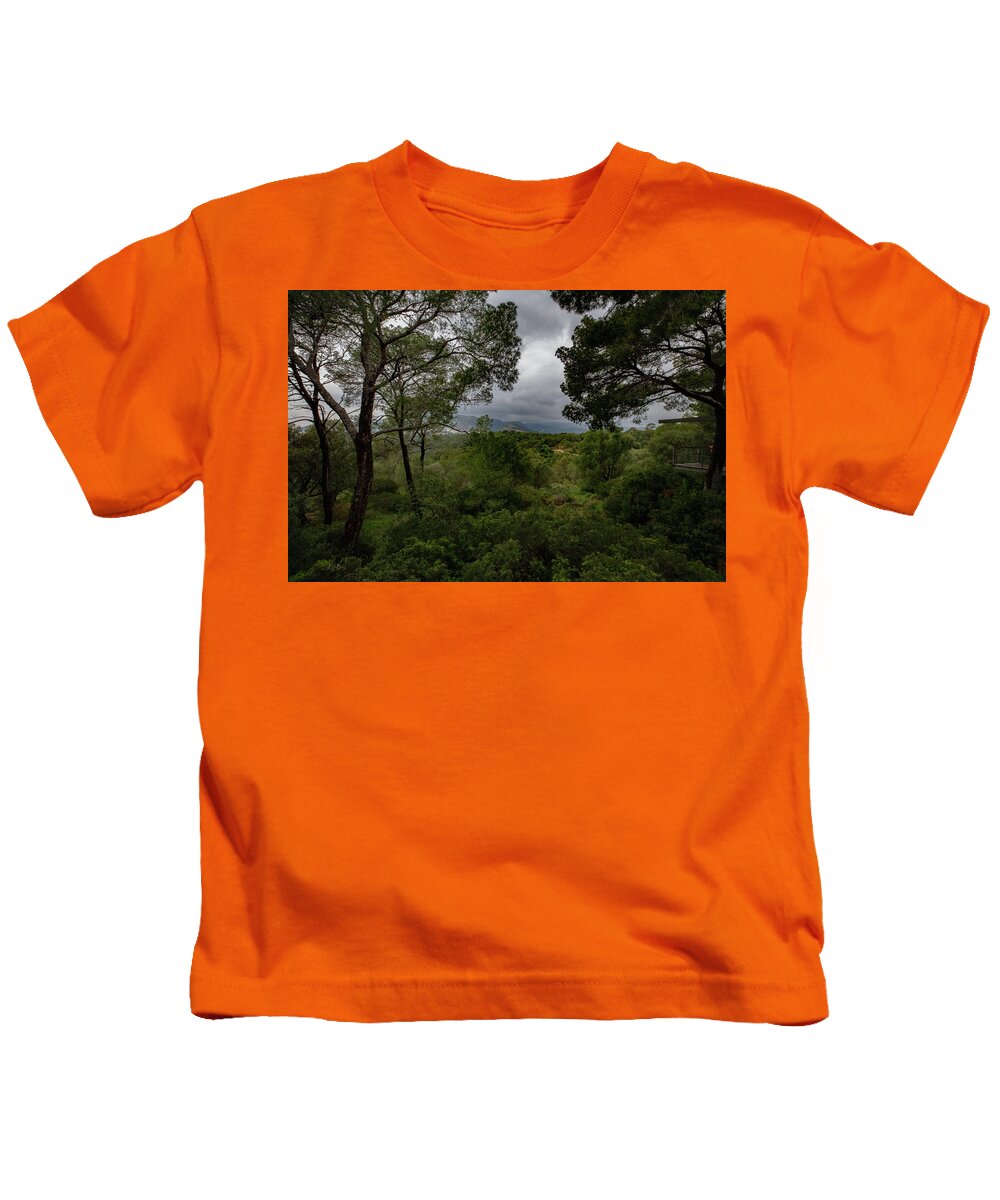 Hillside View from Spain Castle Gardens - Kids T-Shirt