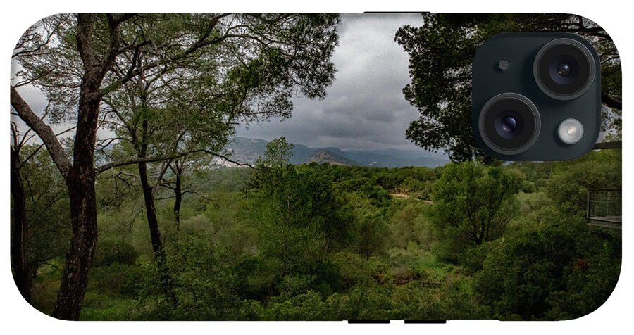 Hillside View from Spain Castle Gardens - Phone Case